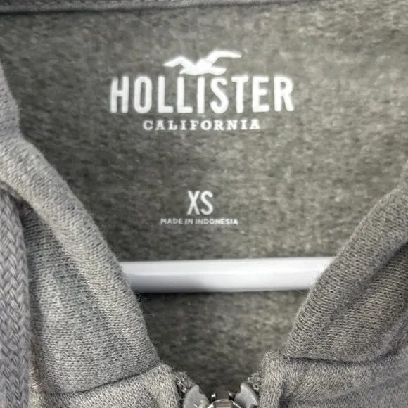 Hollister Heather Gray Zip-Up Hoodie - Picture 2 of 4
